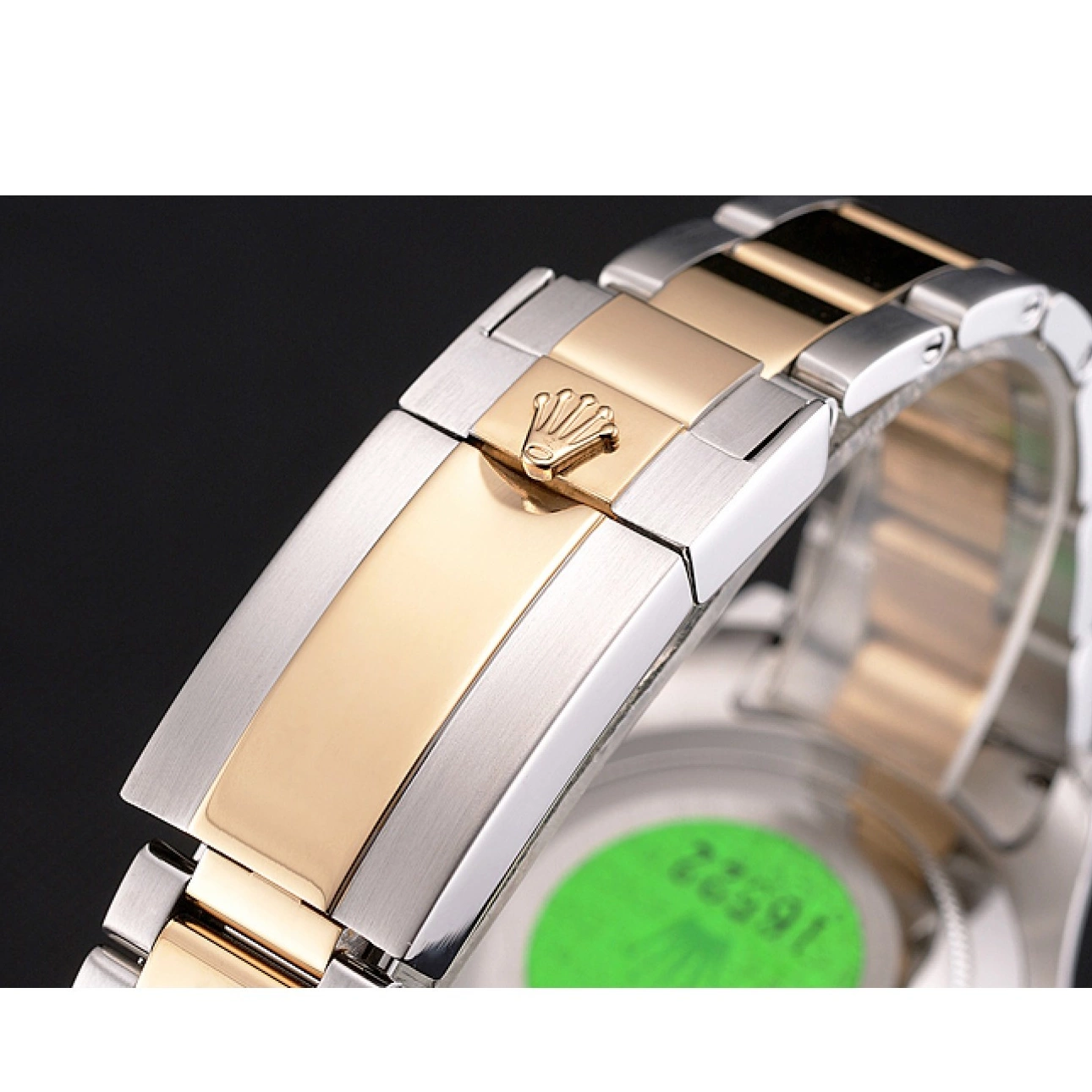 Aaa replica watch Case Dial Stainless Gold Bezel Two Bracelet Steel White Rolex Yacht-Master Tone 0819